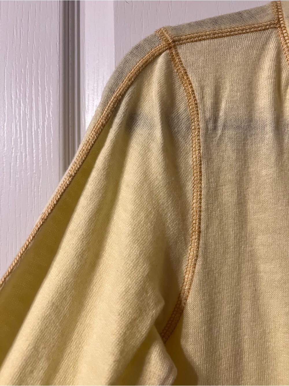 Free People Girls' Yellow Long-Sleeve Snap Henley - Picture 3 of 5